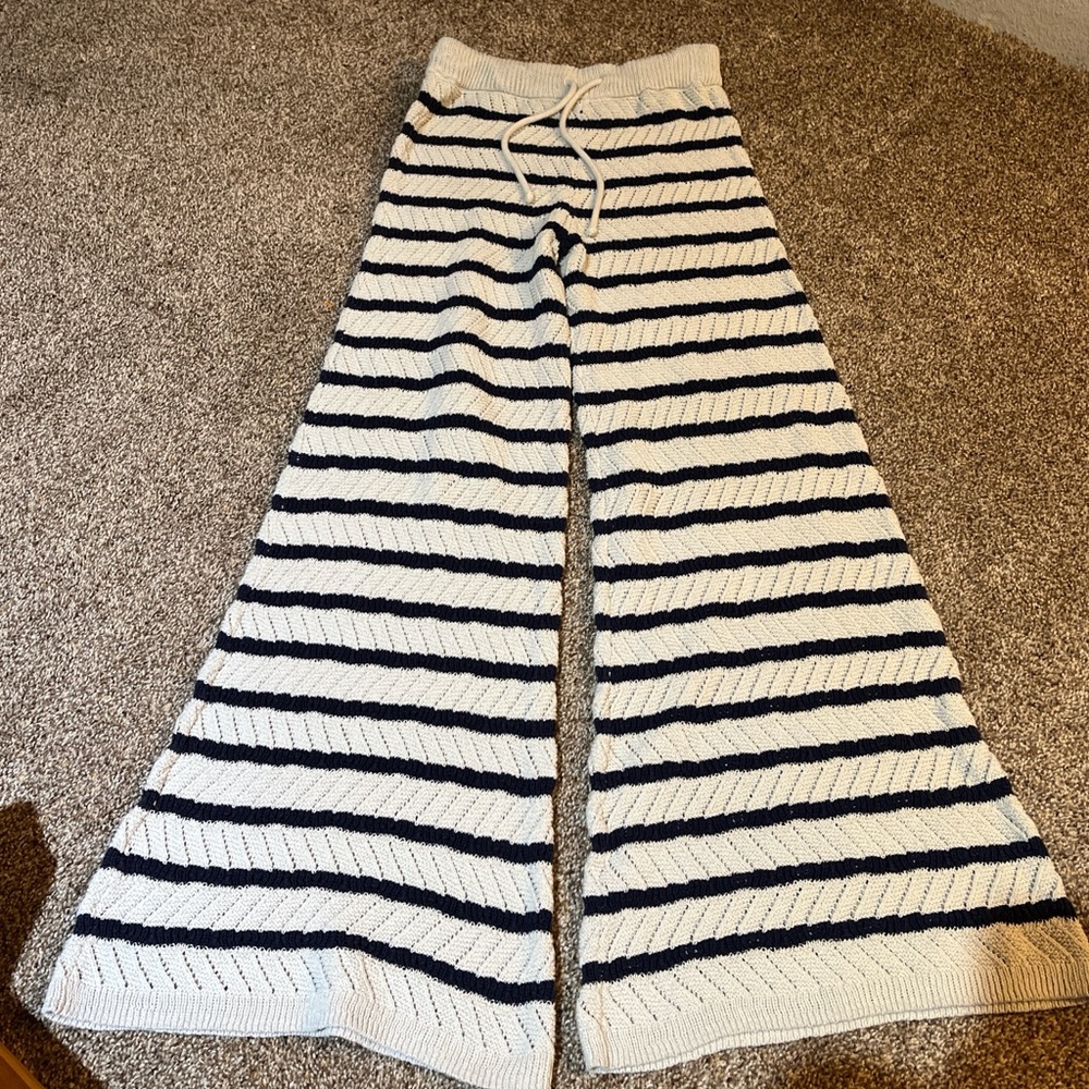 Striped Knit Kids Pants